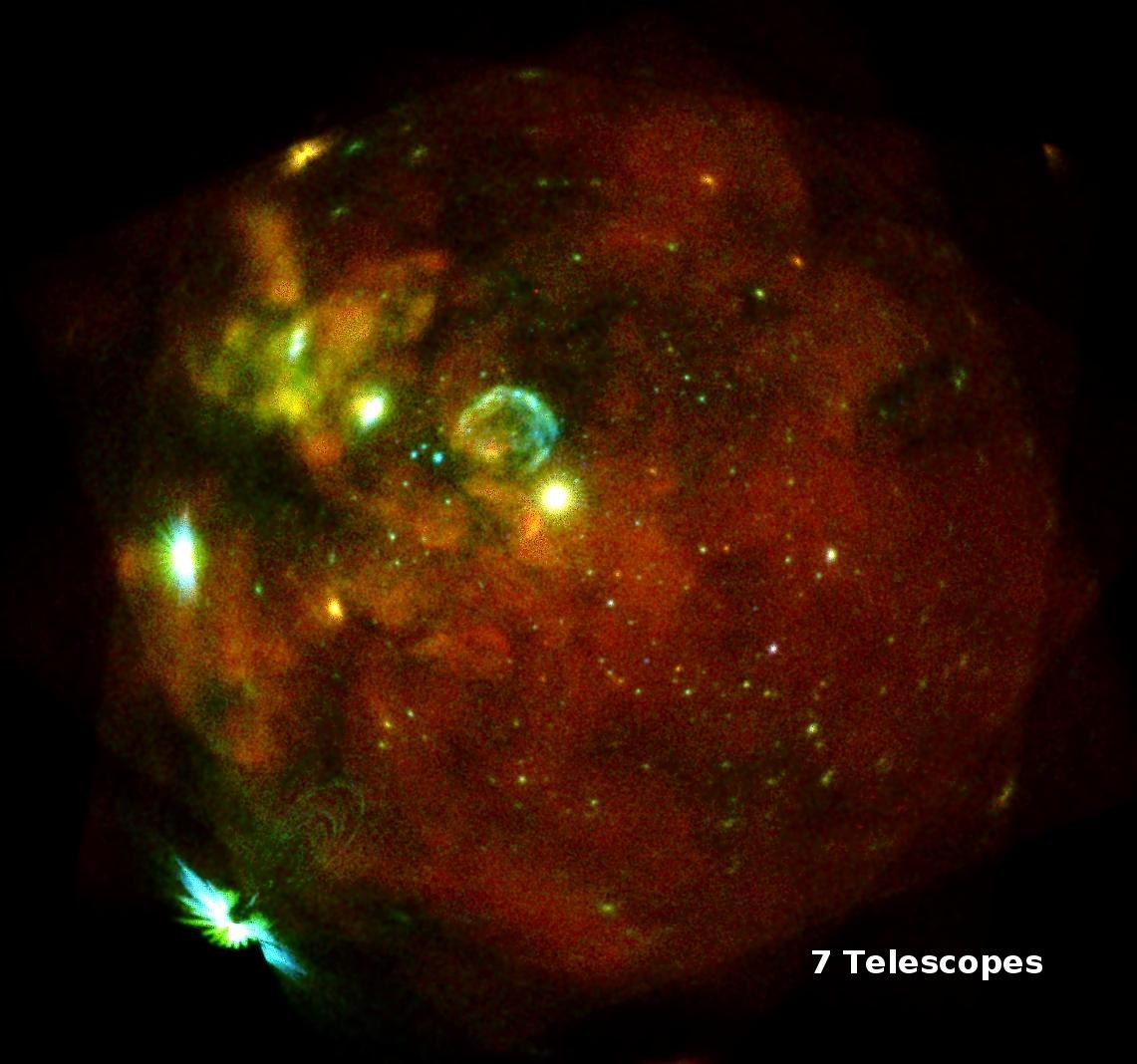 Large Magellanic Cloud observed with eROSITA telescope modules