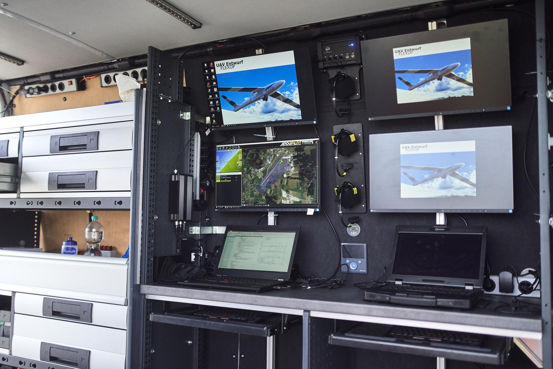 Computer workstations in the ground control station