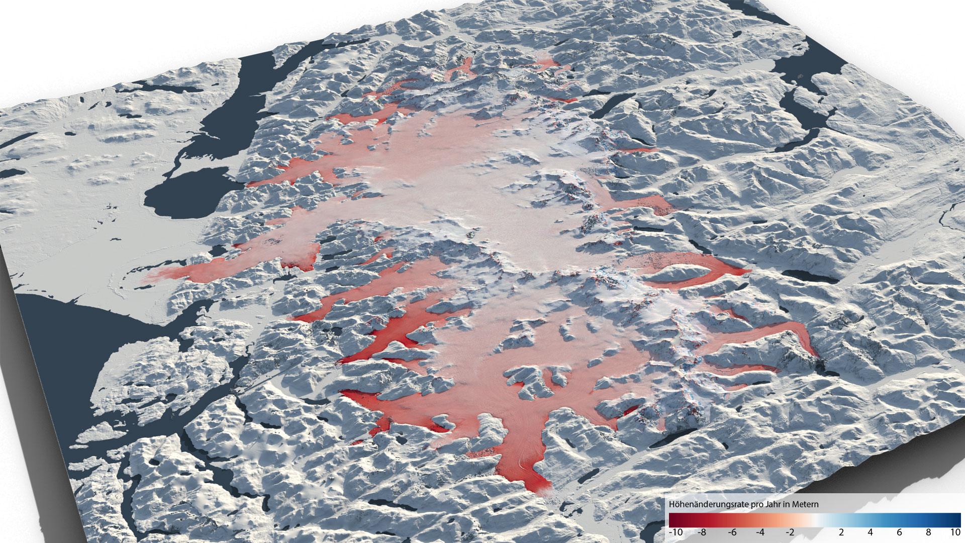 Rate of elevation change over the Northern Patagonian Ice Field between 2000 and 2012