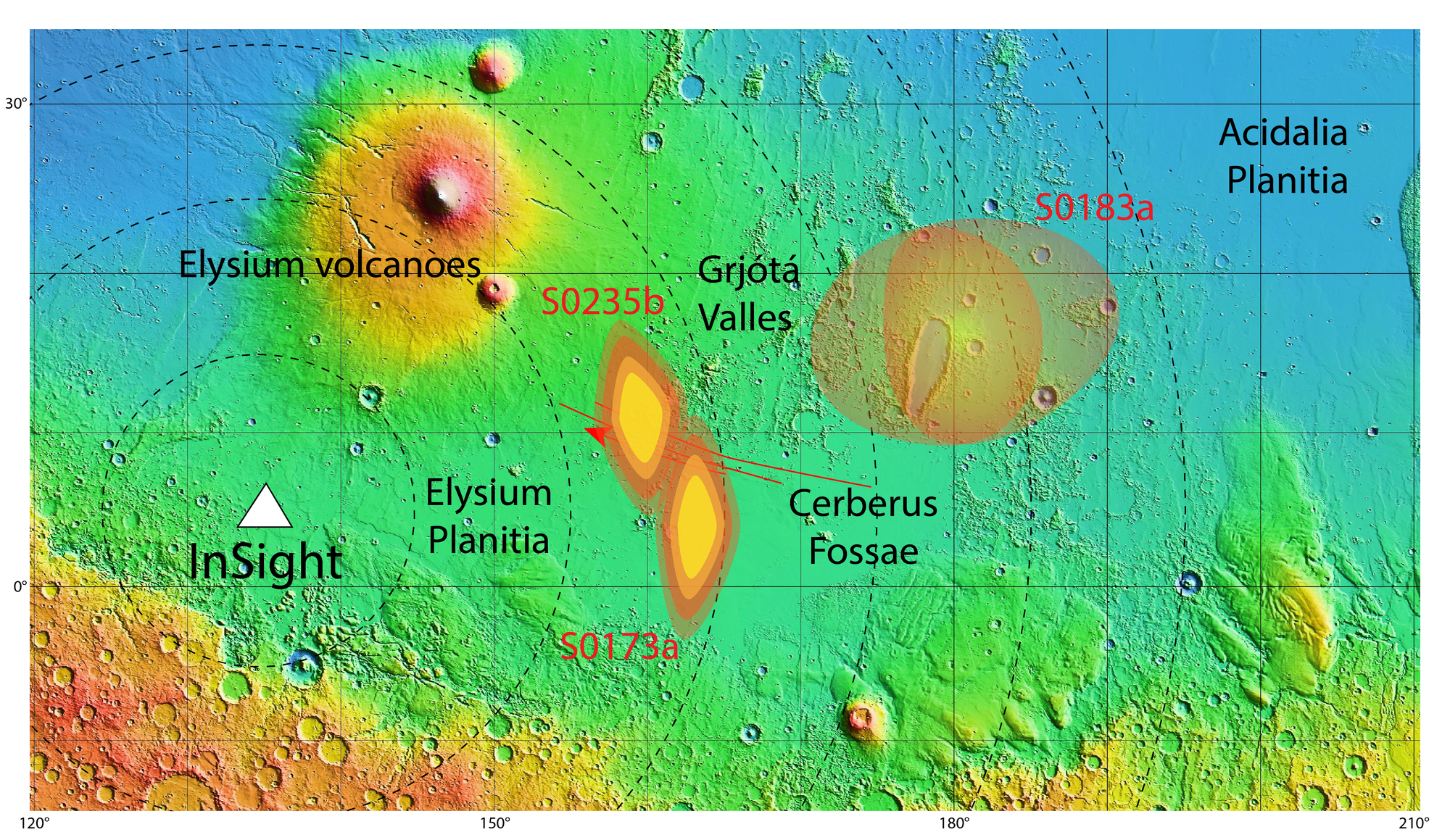 InSight locates marsquakes in the Cerberus Fossae region