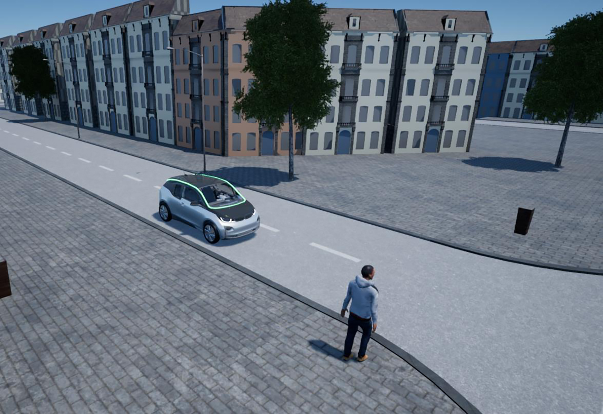 Vehicle with LED light strip