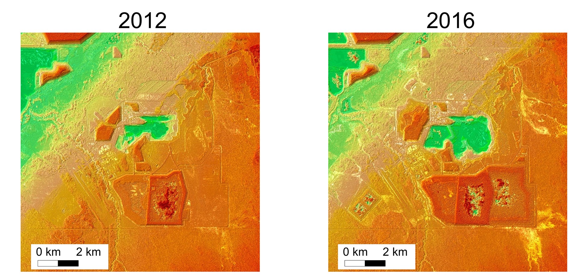 TanDEM-X images of the Aurora North mine in Canada