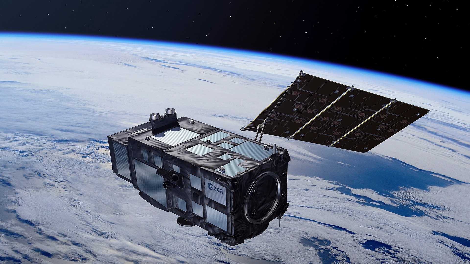 Sentinel-3 satellite in space