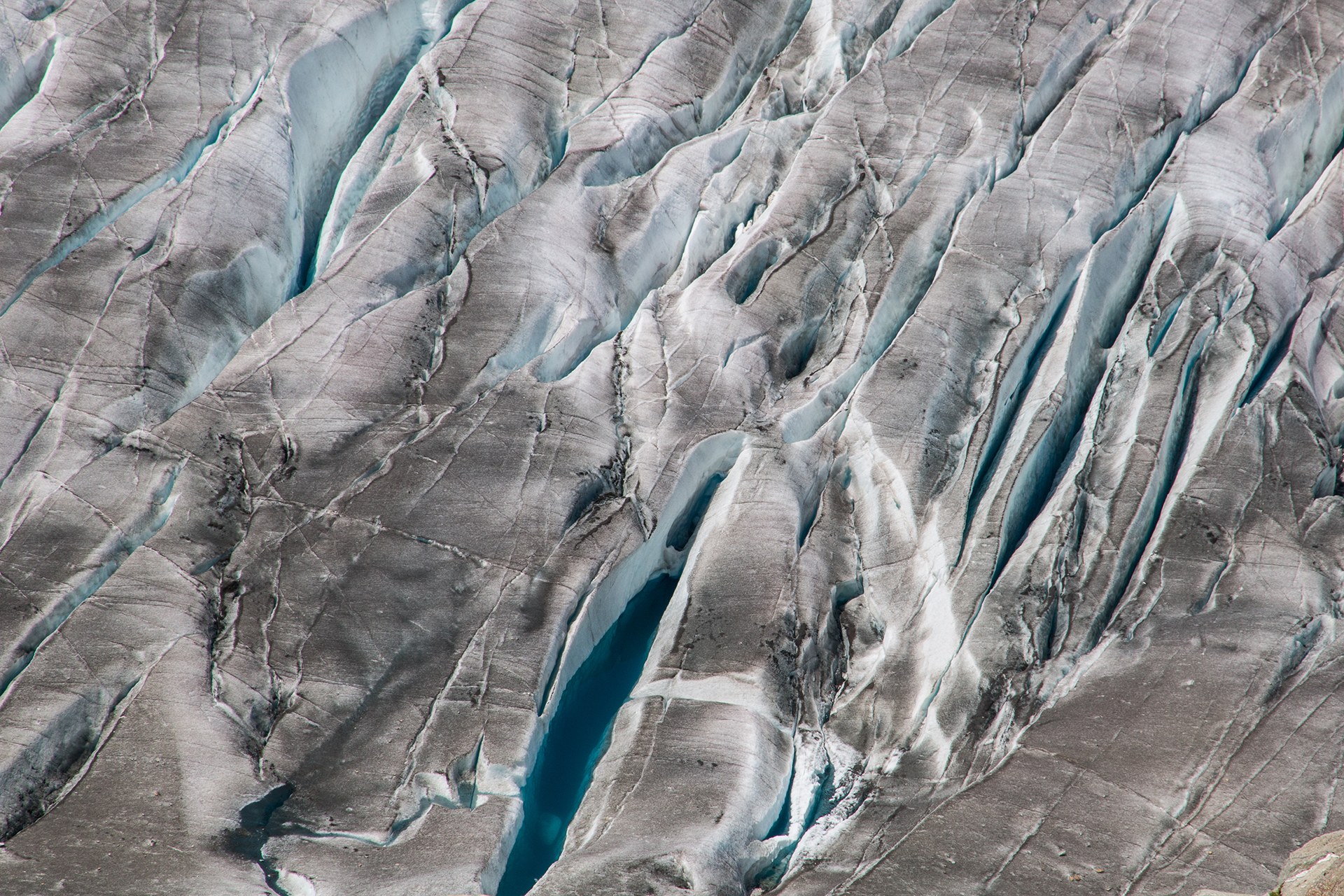 Crevasses on the Aletsch Glacier