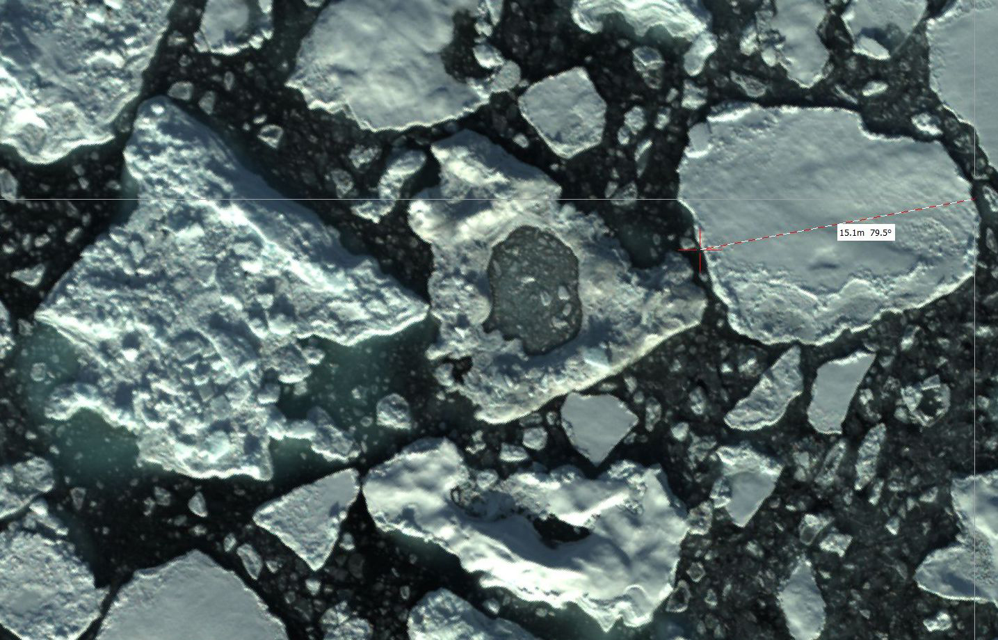 Measurement of drift ice