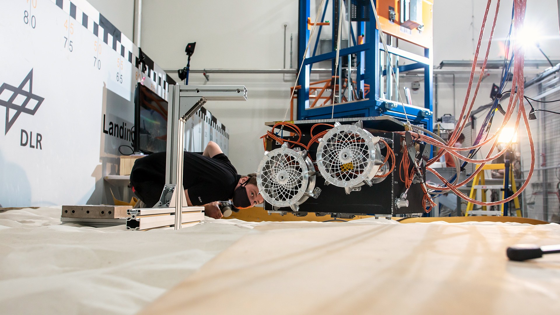 Preparations for a drop test