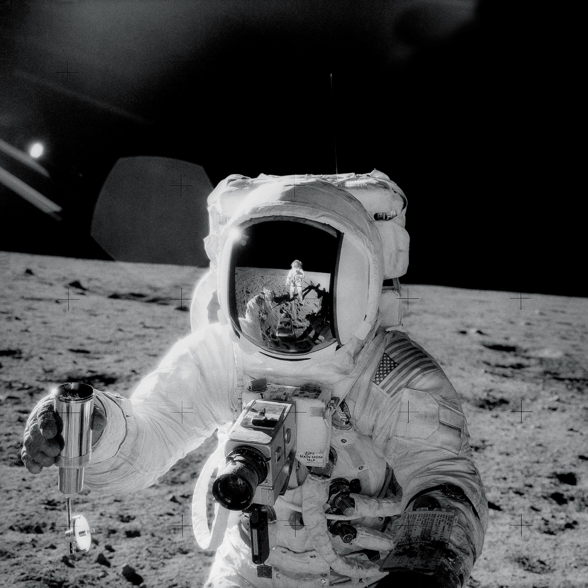 Rock and dust samples from the Moon