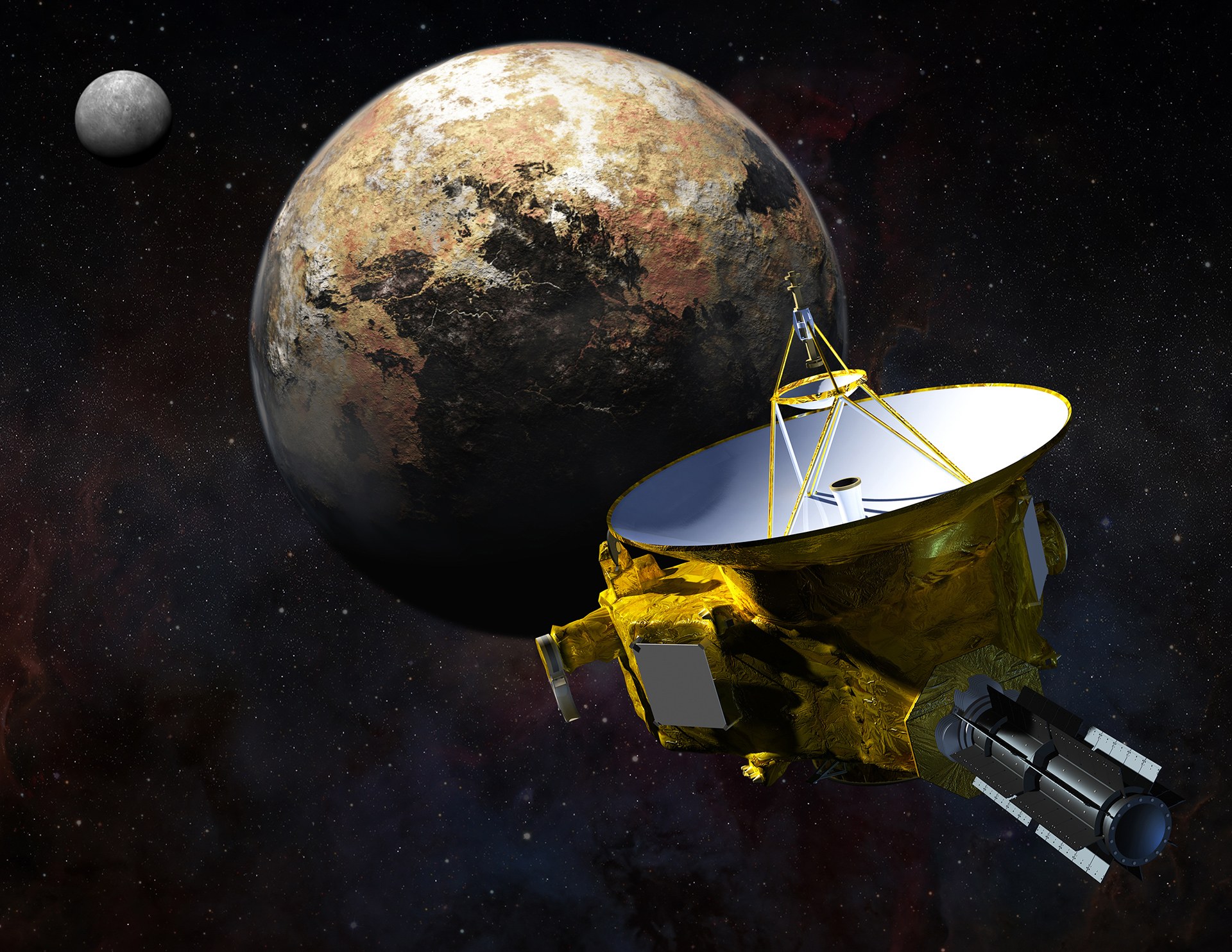 The New Horizons Pluto and Charon flyby in 2015