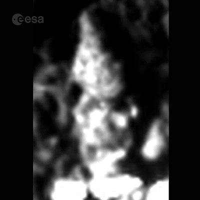 Comet ice in the shape of a skull on 67P