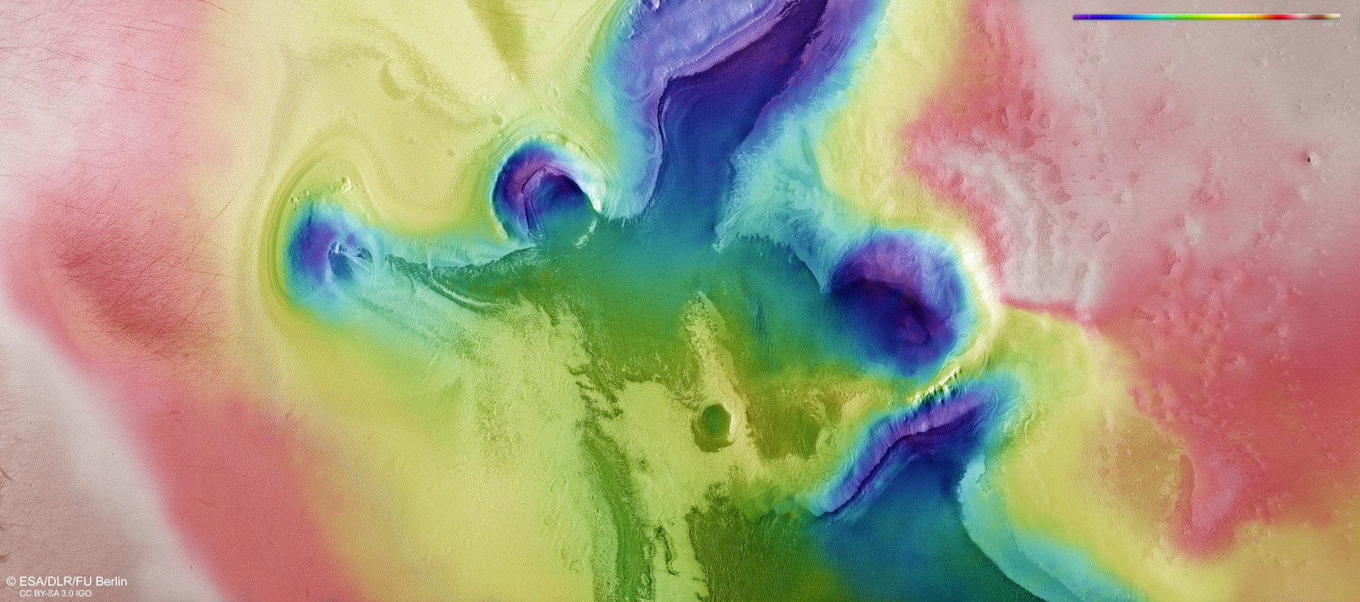 The topography of an angel on Mars