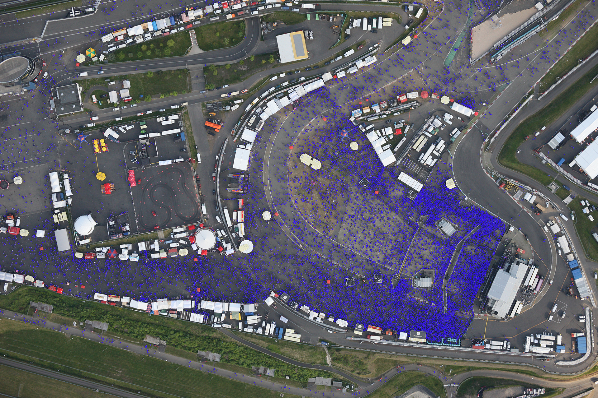 Overlay of an aerial image with an AI-based visualisation