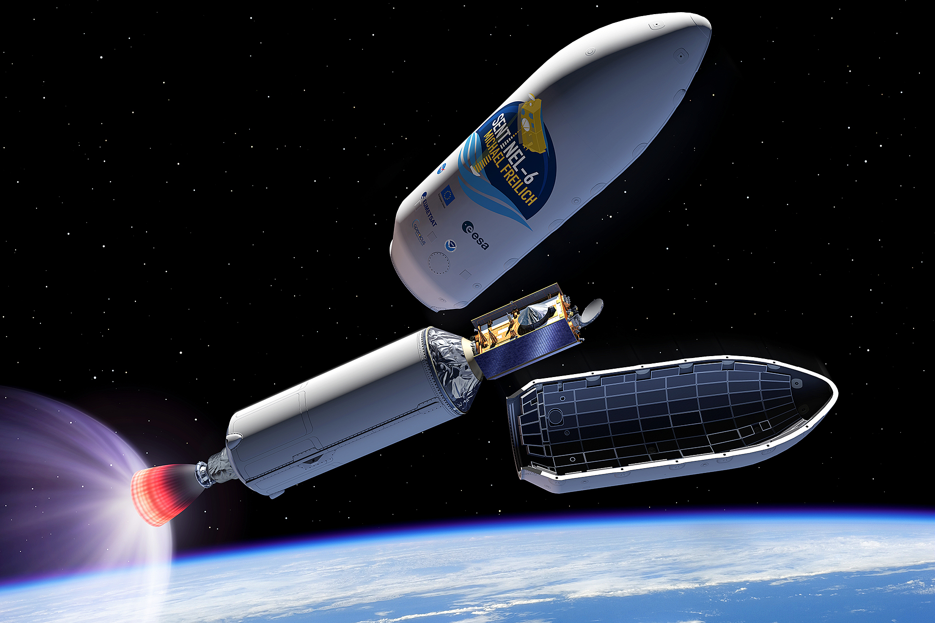 Deployment of the Sentinel satellite