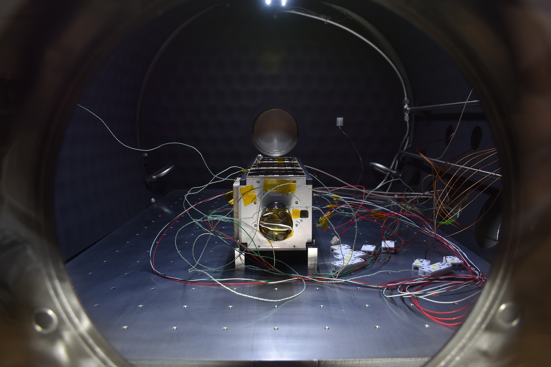CubeSat undergoing testing