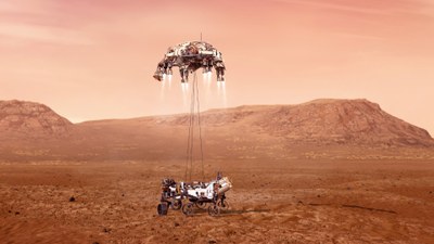 Perseverance landing – the sky crane manoeuvre