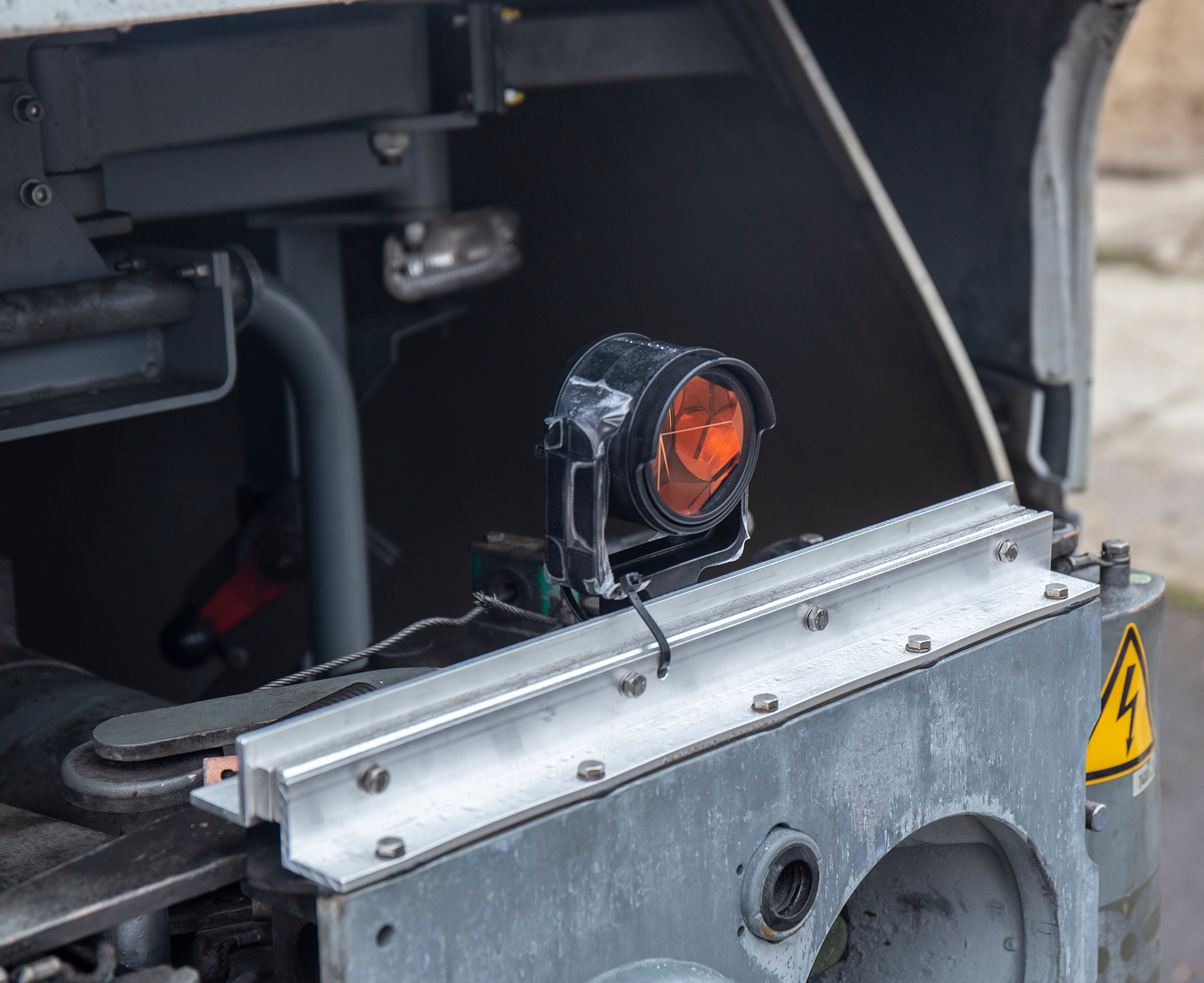 Prism on train coupling