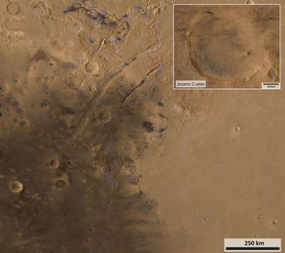 Image of the region around Jezero Crater