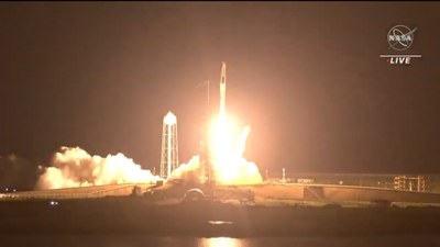 Launch of the Crew Dragon spacecraft of US company SpaceX, with Thomas Pesquet on board