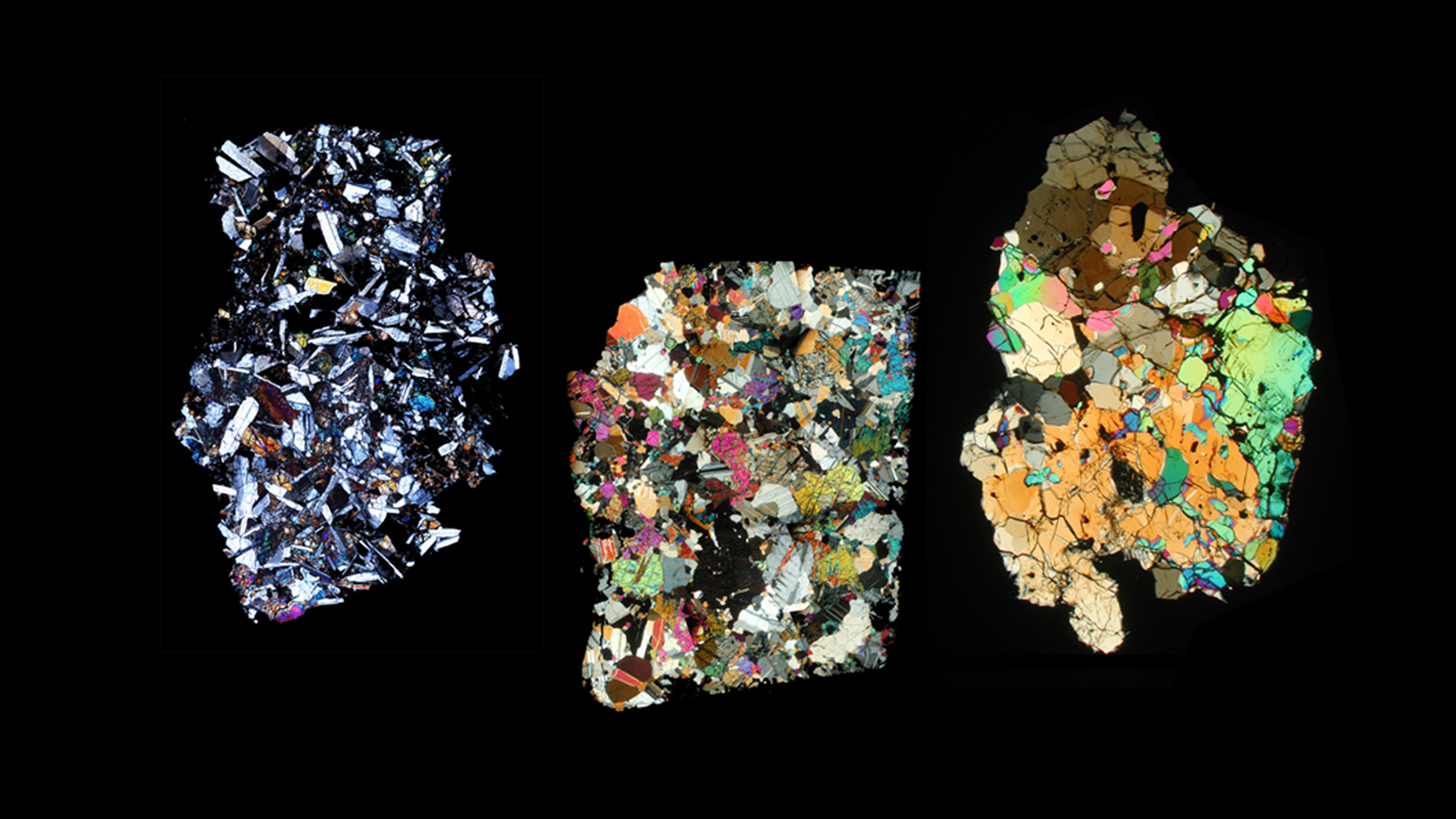 Meteorites from Vesta in polarised light