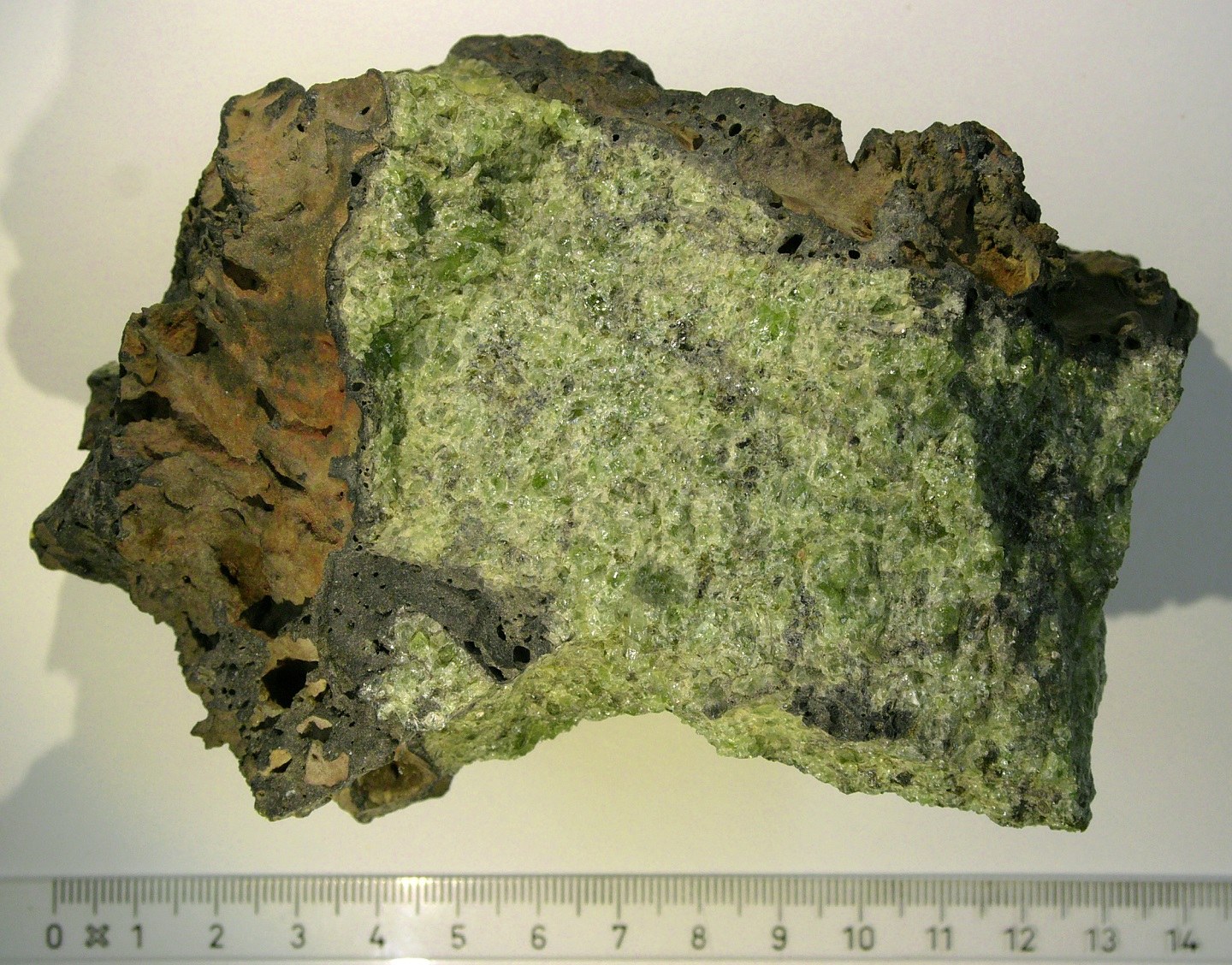 The mineral olivine