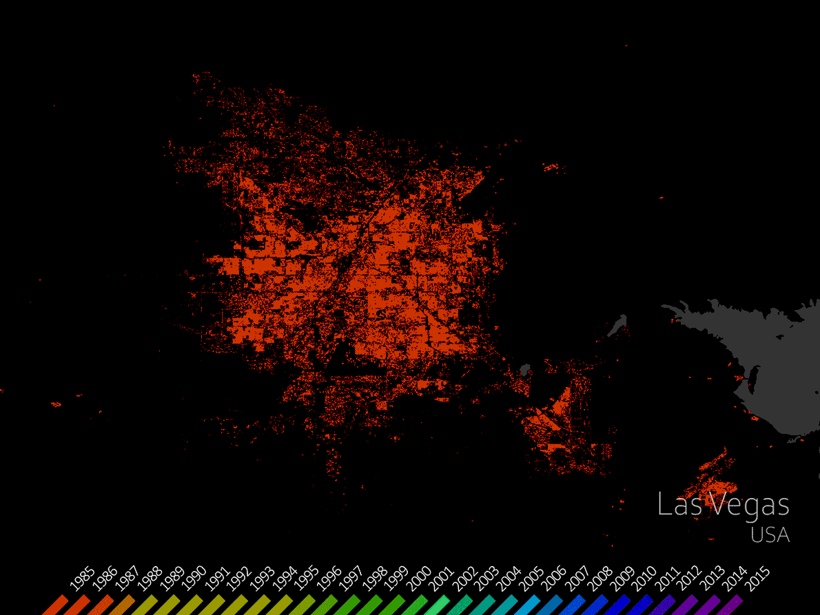 World Settlement Footprint (WSF) Evolution – Las Vegas