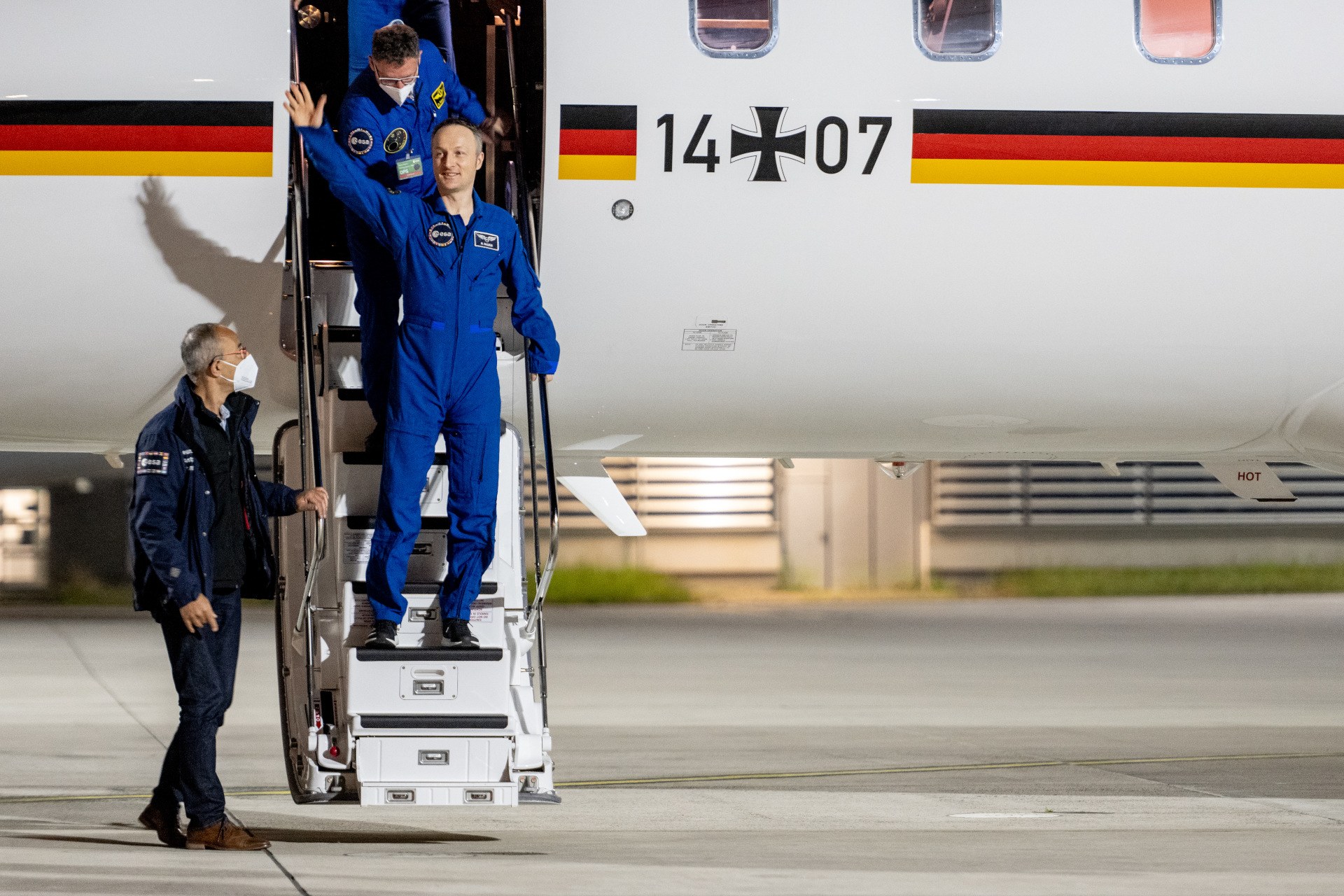 Arrival of ESA astronaut Matthias Maurer at Cologne/Bonn Airport