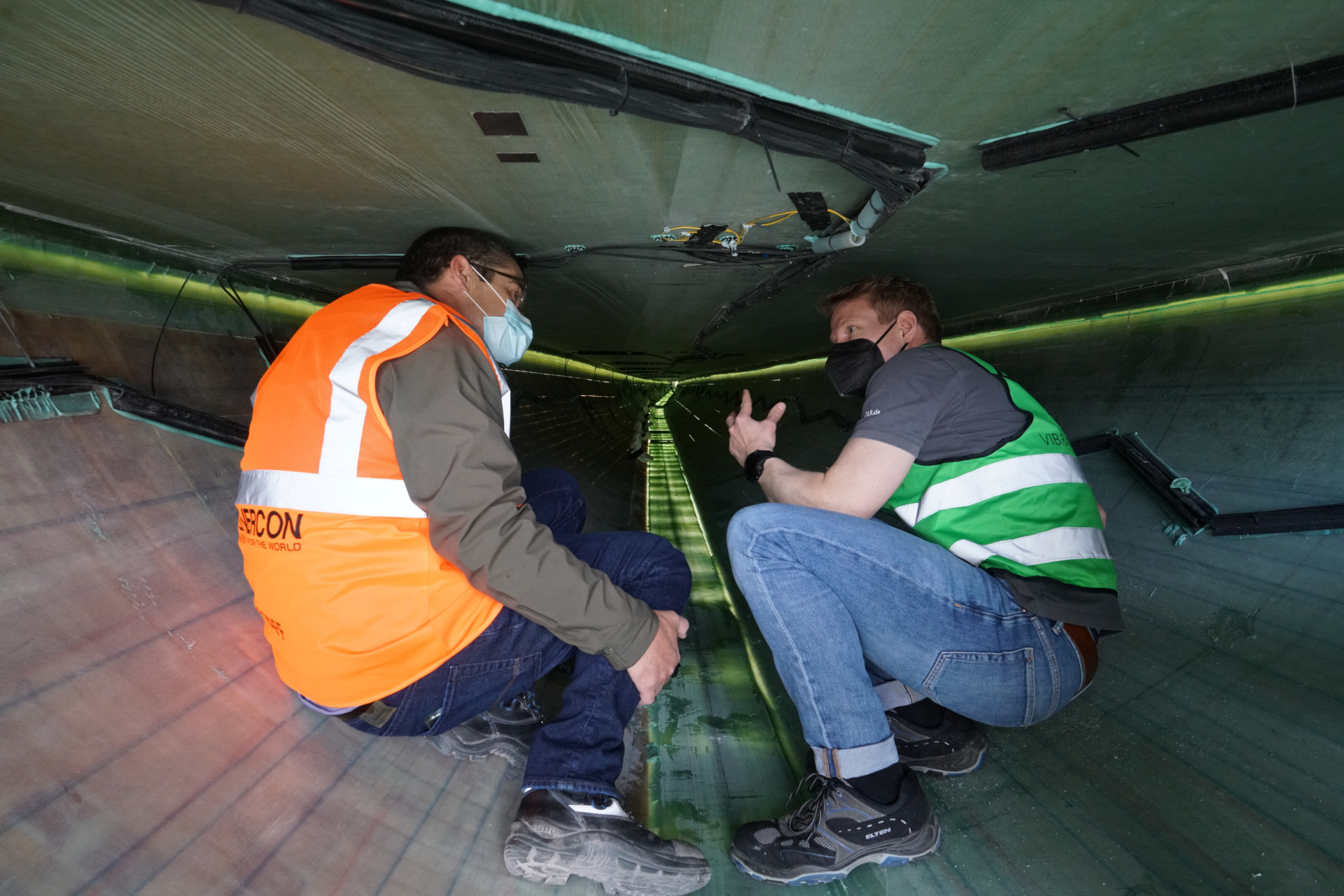Interior of a rotor blade