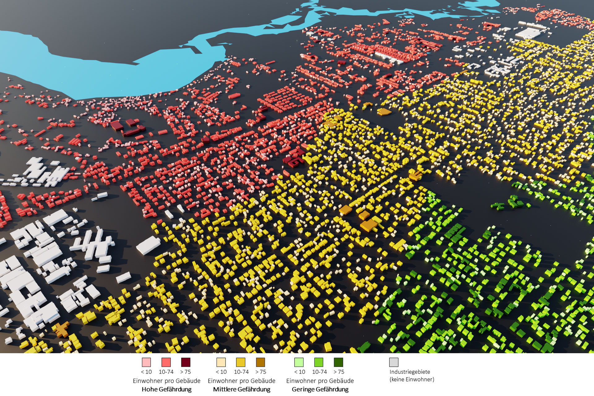 Model of potential hazard zones