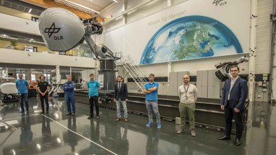 Project team after the successful experiment at DLR Oberpfaffenhofen