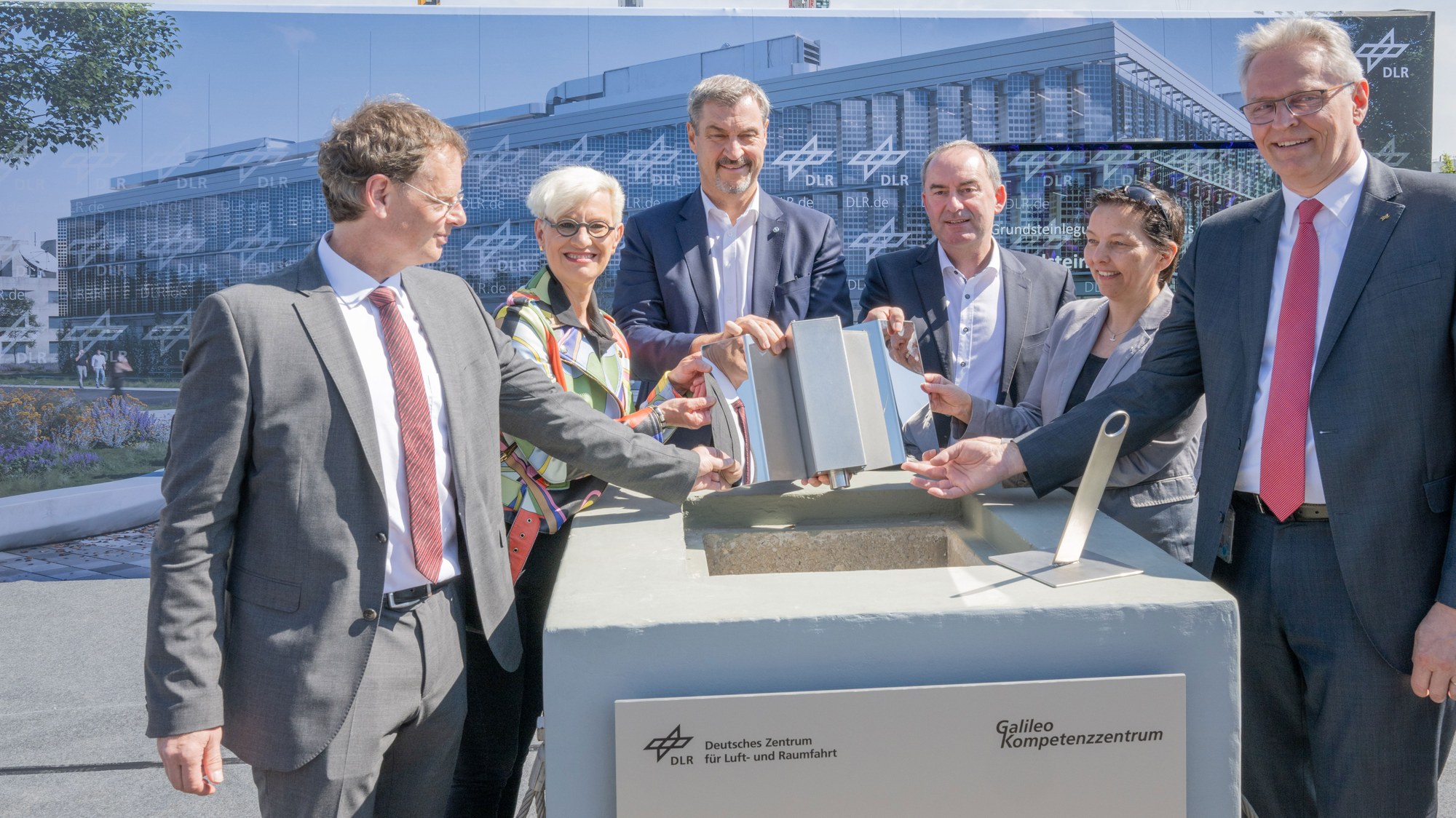Ceremony marks the laying of the foundation stone for the Galileo Competence Center
