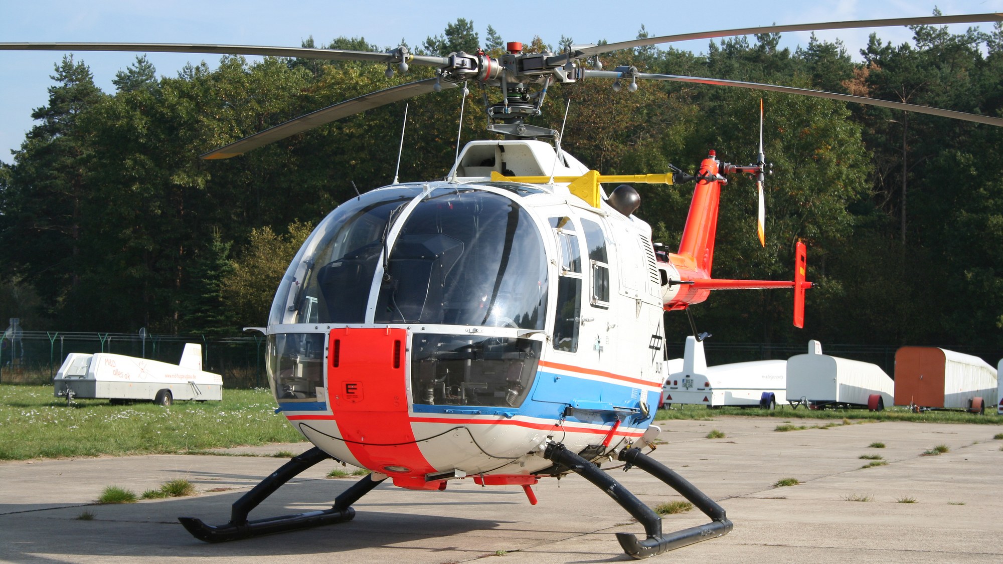 The five-seater Eurocopter BO 105 research platform