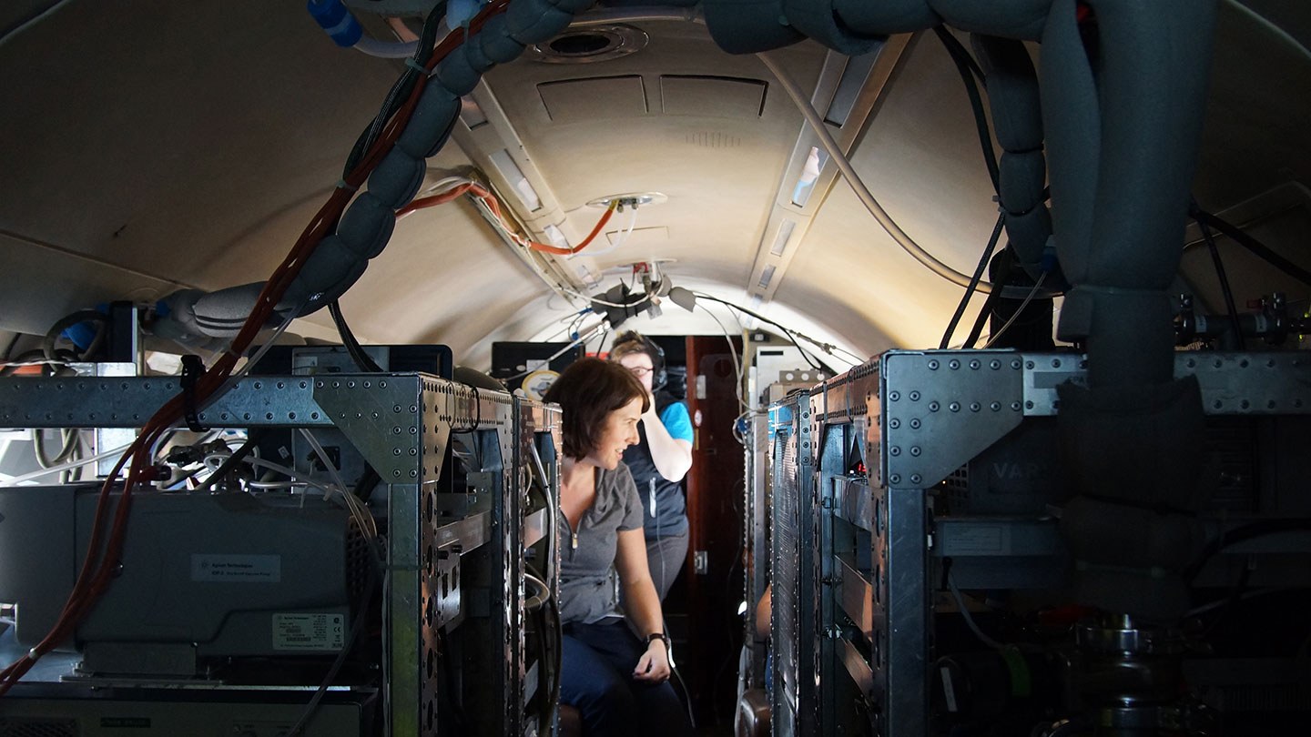 The cabin of the DLR Falcon