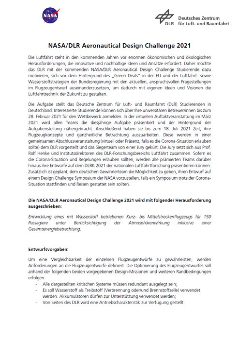 Preview image: NASA/DLR Aeronautical Design Challenge 2021