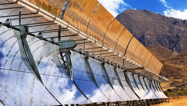 Parabolic-trough solar collector at Plataforma Solar de Almería in Spain