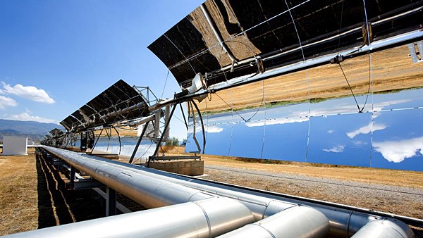 Parabolic-trough solar collector at Plataforma Solar de Almería