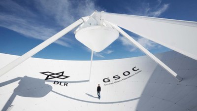 Large antenna in Weilheim, used for the verification of GNSS signals above the noise floor.