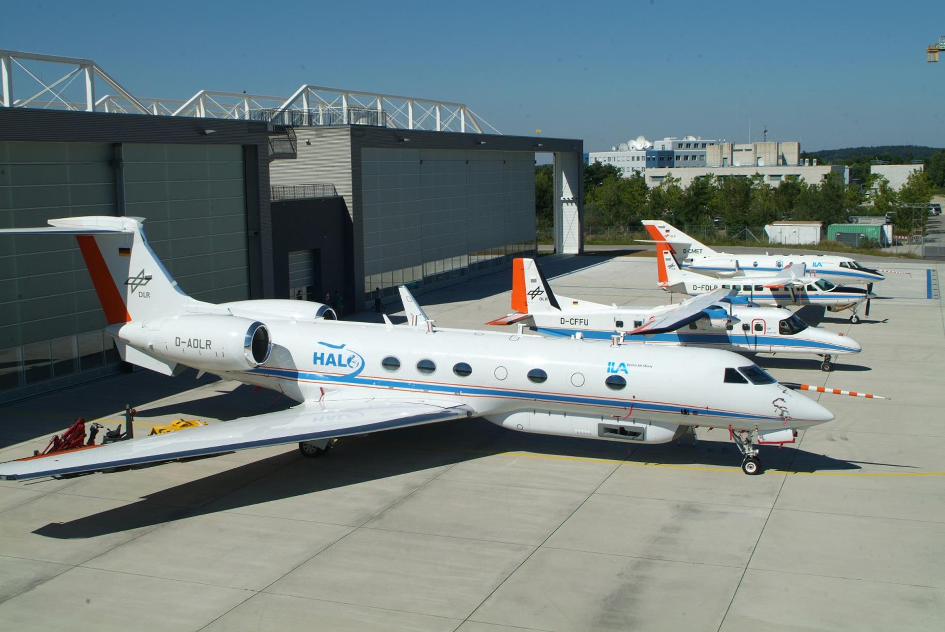 View of DLR research aircraft
