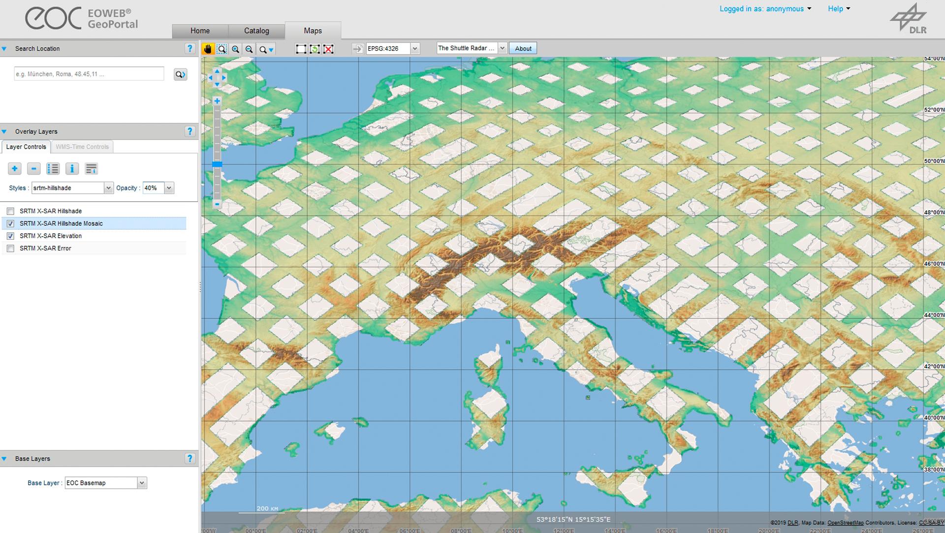 Visualisation of satellite images