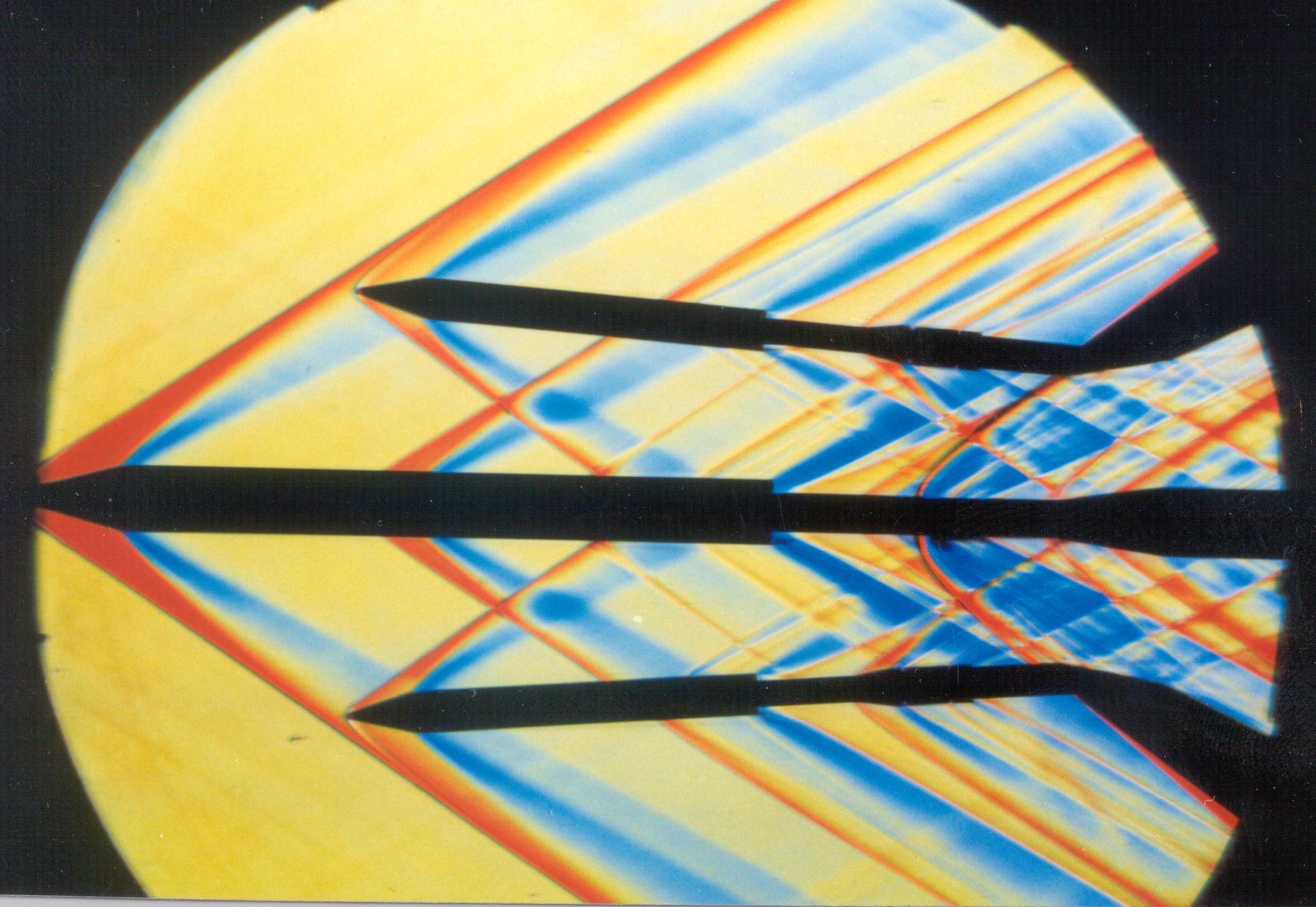 Schlieren image of flow