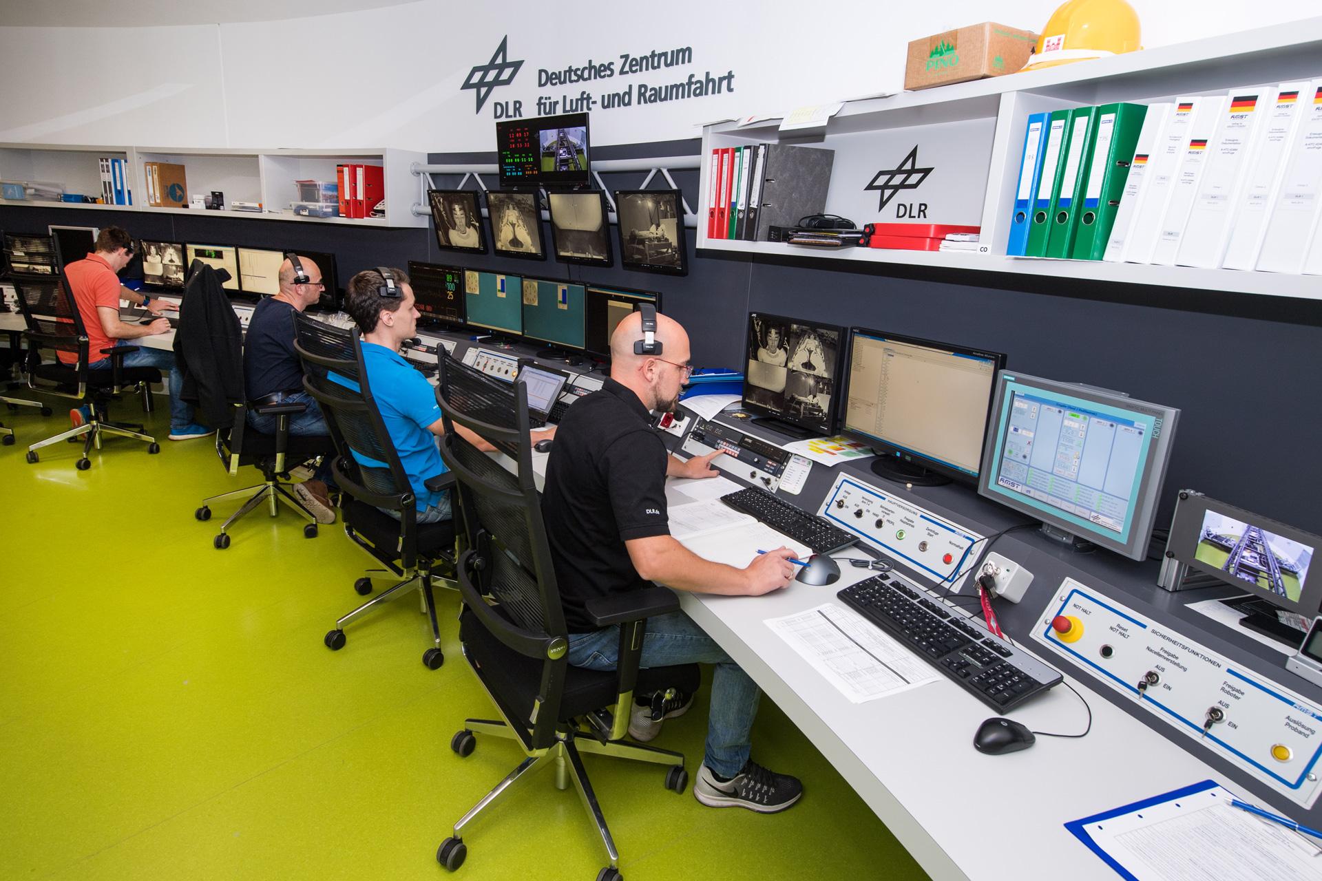 View inside the control room at :envihab