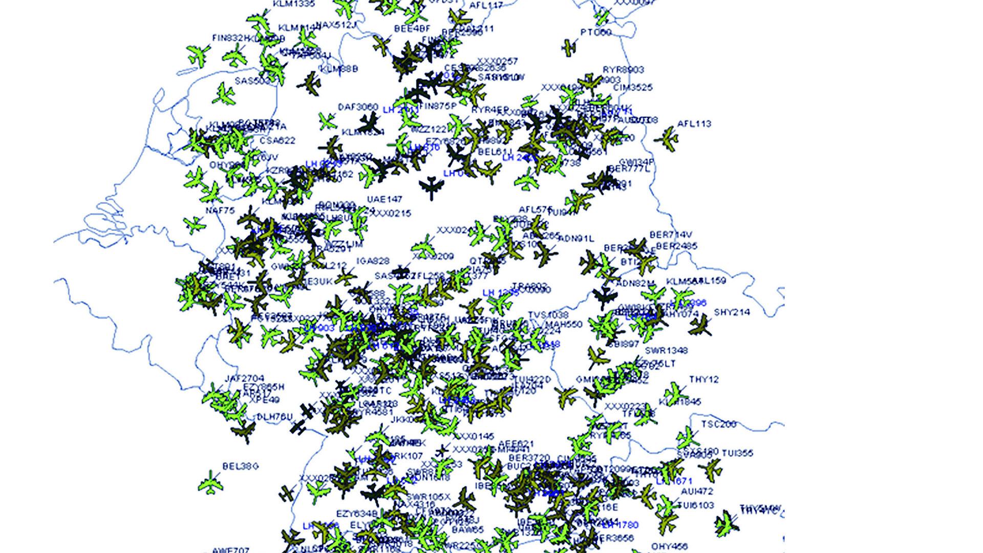 Foto Der Luftverkehr über Deutschland