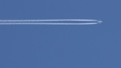 Contrail cirrus in the sky
