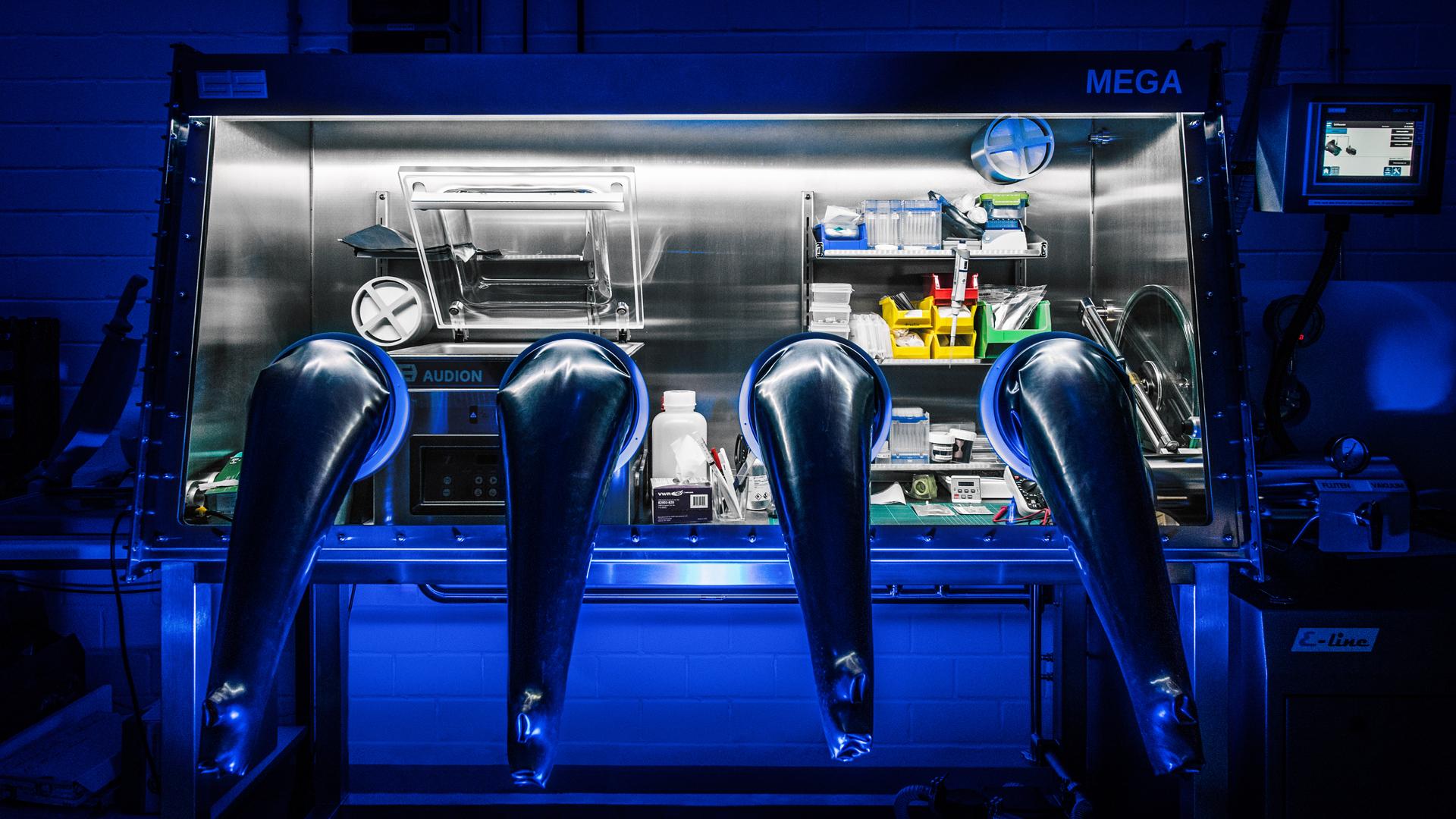 Glove boxes for battery production under dry argon inert atmosphere