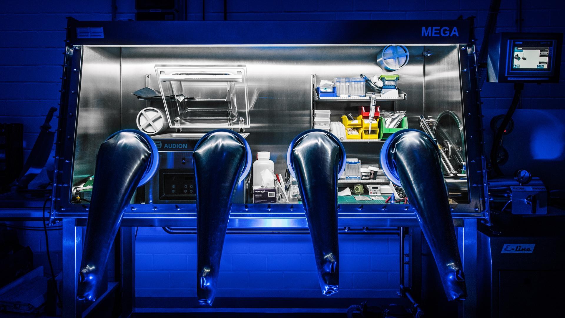 Glove boxes for battery production under dry argon inert atmosphere