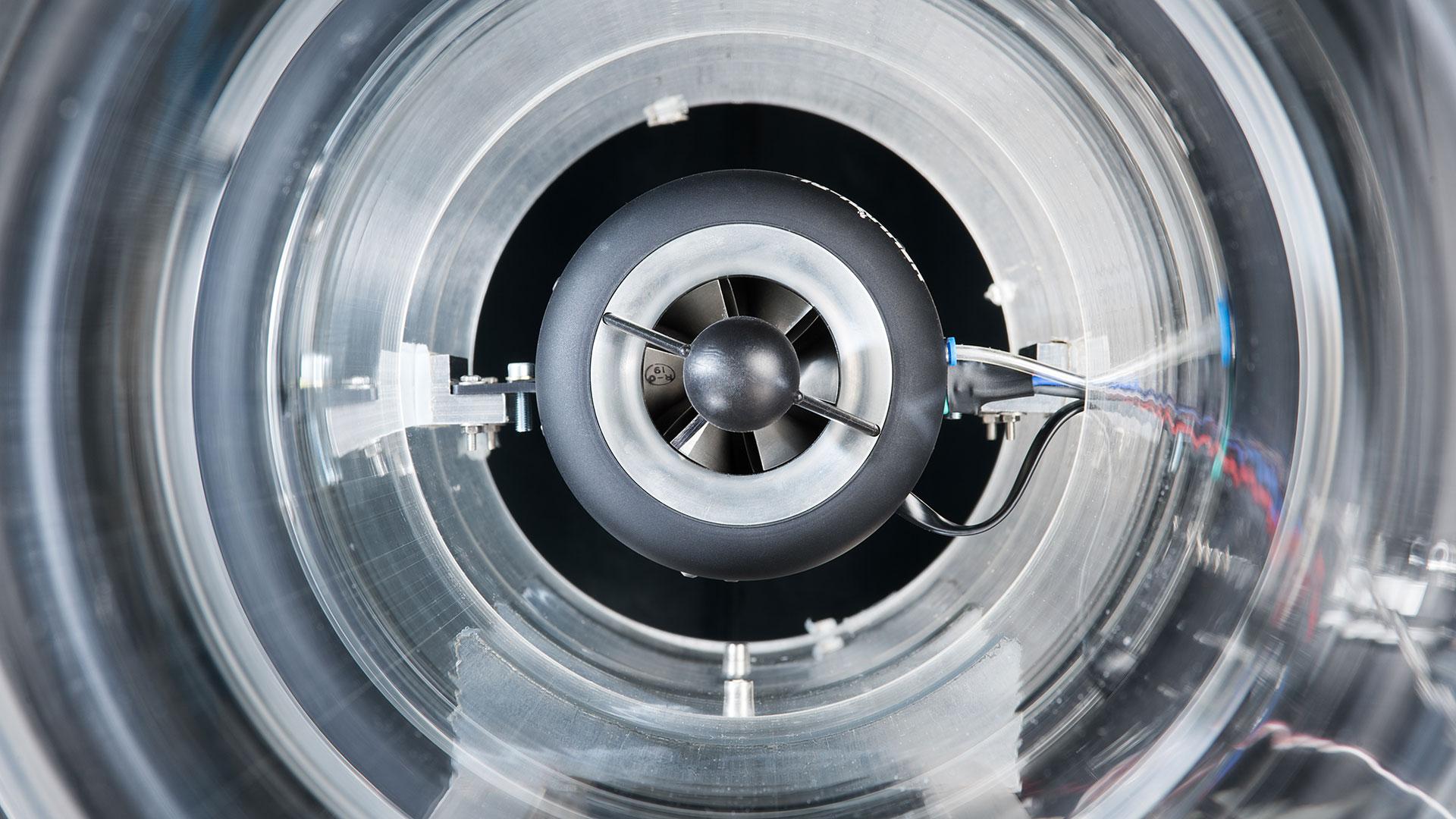 Turbine inside volcanic ash test rig
