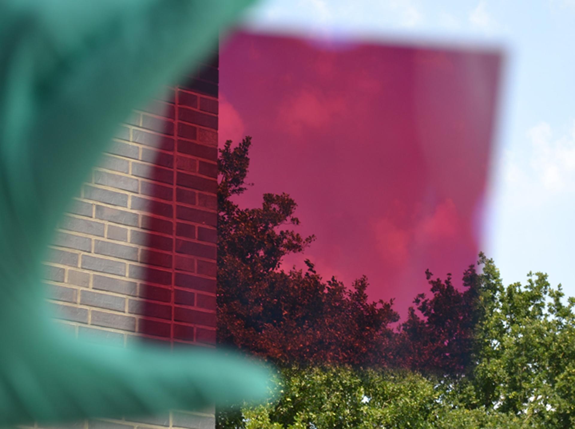 View of a semi-transparent photovoltaic module