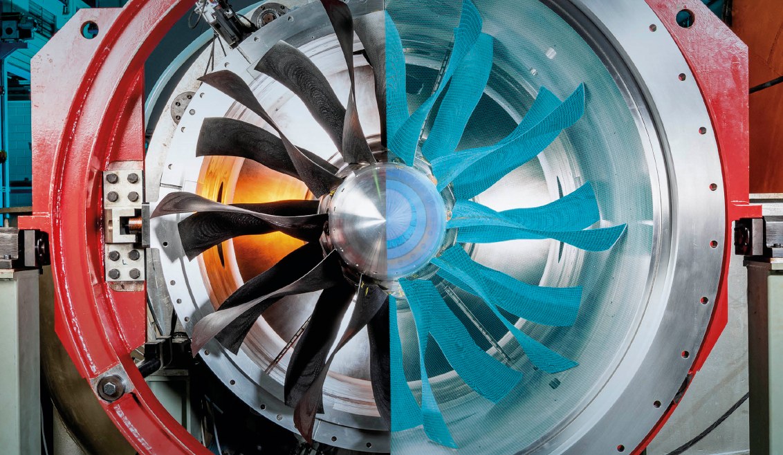 View of the M2VP test bench at the Institute of Propulsion Technology