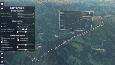 Interactive exploration of Earth observation data with Virtual Planet