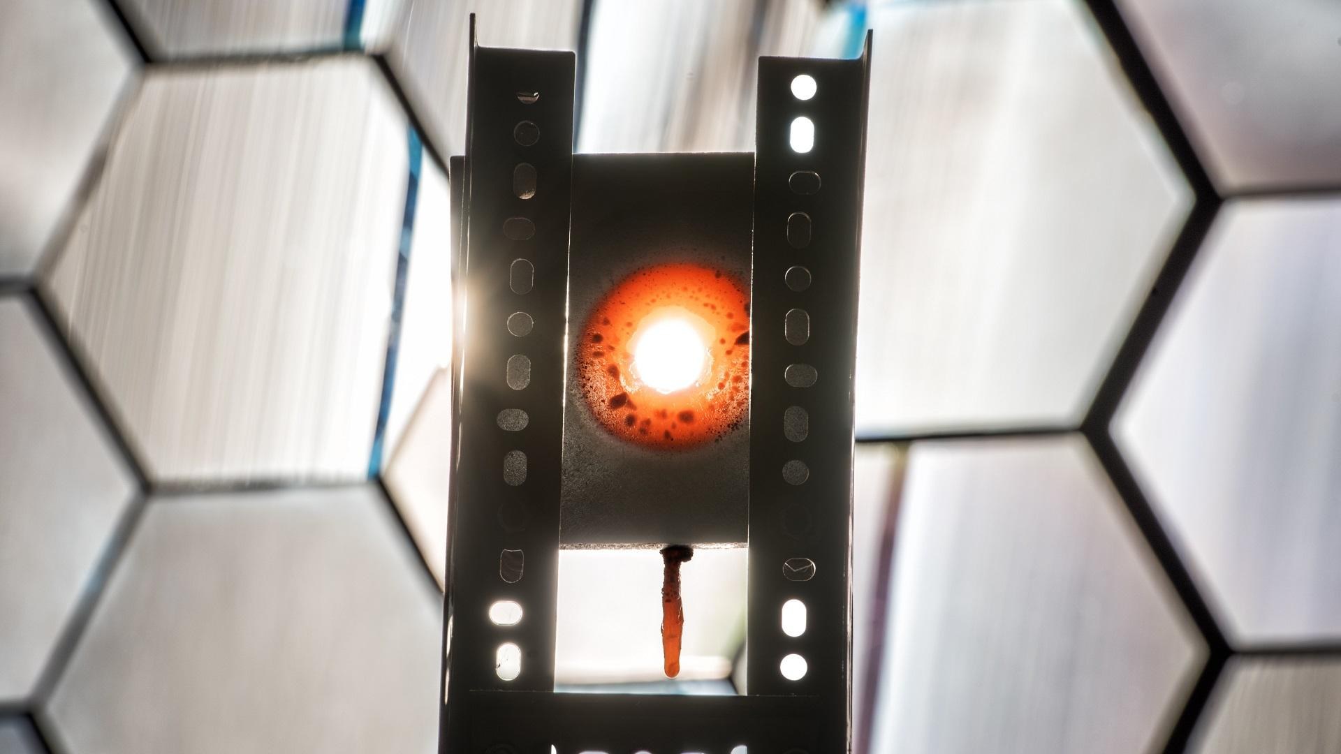 Experiment in the solar furnace