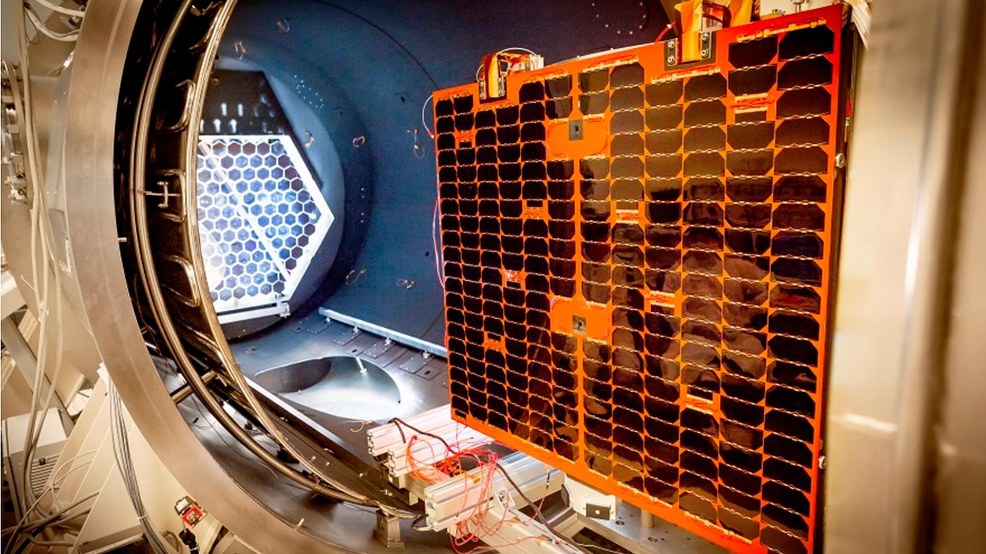 In-orbit verification test of the EU:Cropis satellite with solar simulation