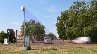Mobile structures in use at a research crossover